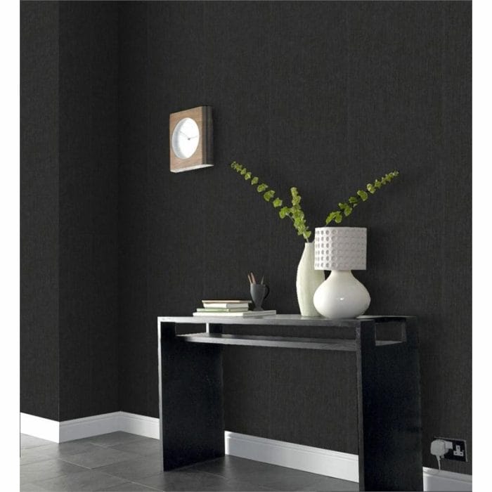 Black Luxury Textile Simple Wallpaper Uae 2680203= ورق جدران من الكتان والنسيج الفاخر باللون الأسود في دبي
