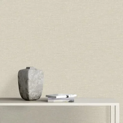 ورق جدران من الكتان المنقوش باللون البيج من دبي