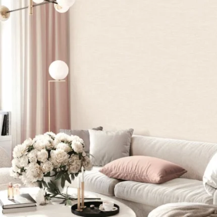 ورق جدران منقوش بنقاط أسمنتية، دبي، بسعر رخيص، لون كريمي عاجي بسيط