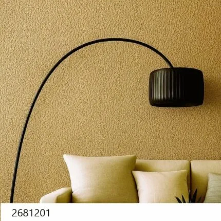 ورق جدران بنقشة نقاط رملية ذهبية معدنية