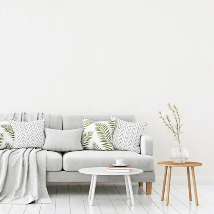 ورق جدران أبيض بسيط سادة من الكتان بسعر دبي