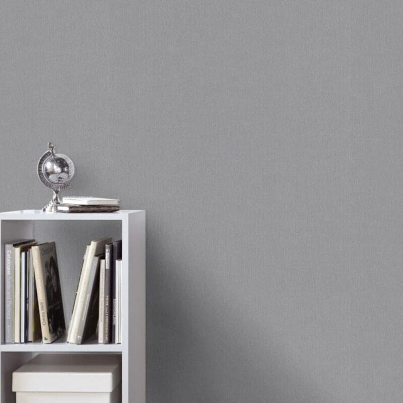 gray natural wallpaper installation