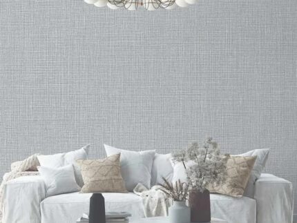 gray linen wallcovering uae