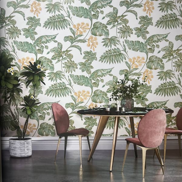 green leaf wallpaper