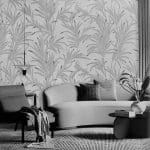 leafy floral design wallcovering uae