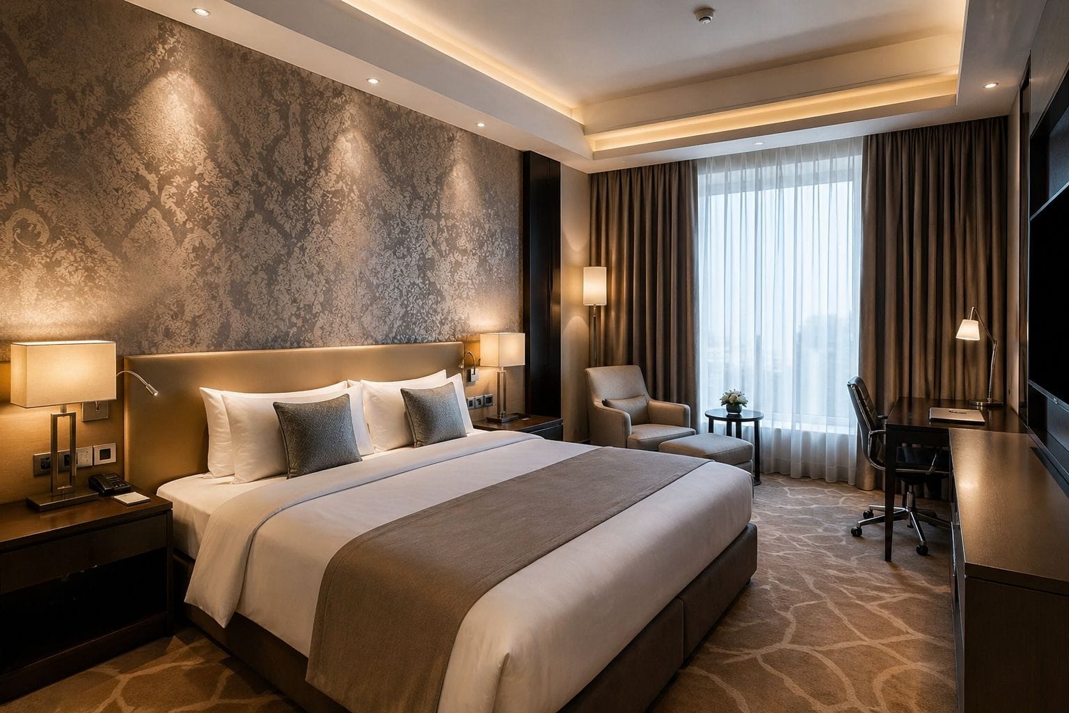 Hotel wallpaper Dubai luxury materials commercial interior decoration