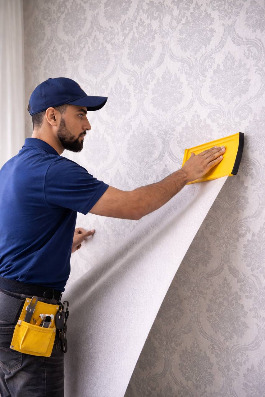 تركيب ورق الجدران دبي خدمة تركيب احترافية