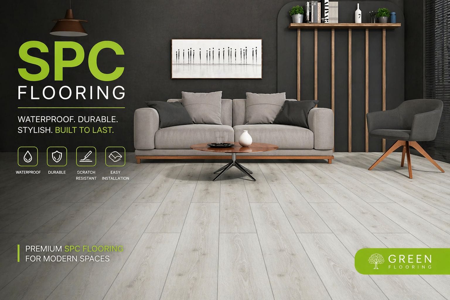 SPC flooring Dubai modern light wood flooring by Luxury Materials