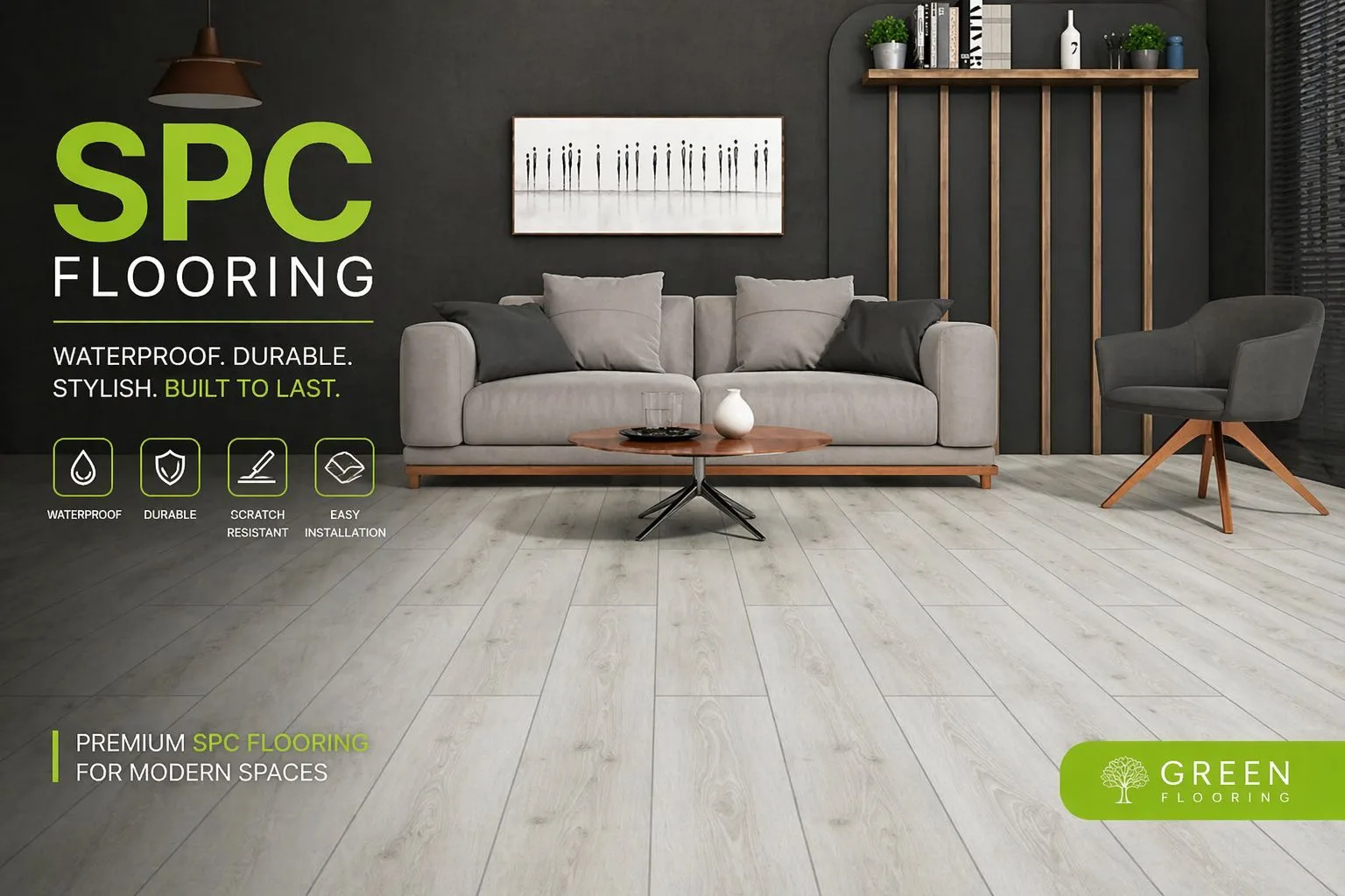 Wallpaper Store Dubai | Luxury Materials 22 SPC flooring Dubai modern light wood flooring by Luxury Materials